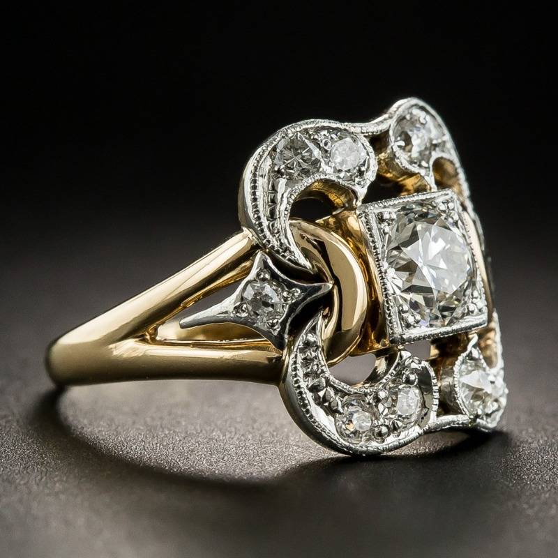 C&G™| Vintage Gold Ring With Zircon
