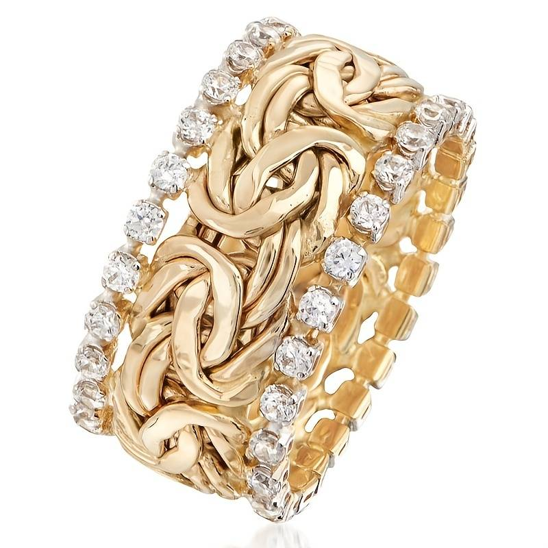 C&G™| Gold-Plated Ring With Zirconia