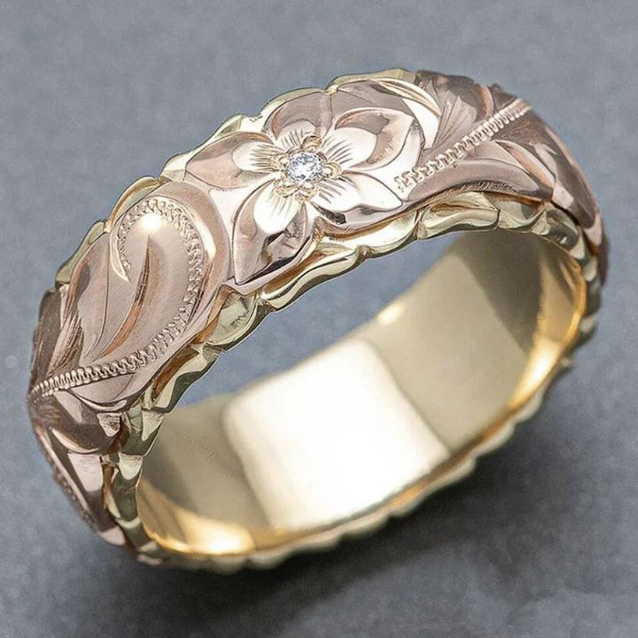 C&G™| Vintage Gold Rose Flower Ring