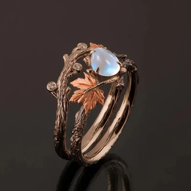 C&G™| Natural Moonstone Ring