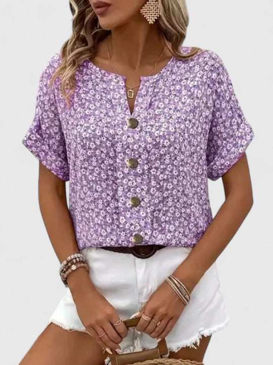 C&G™| Elegant Floral Summer Top