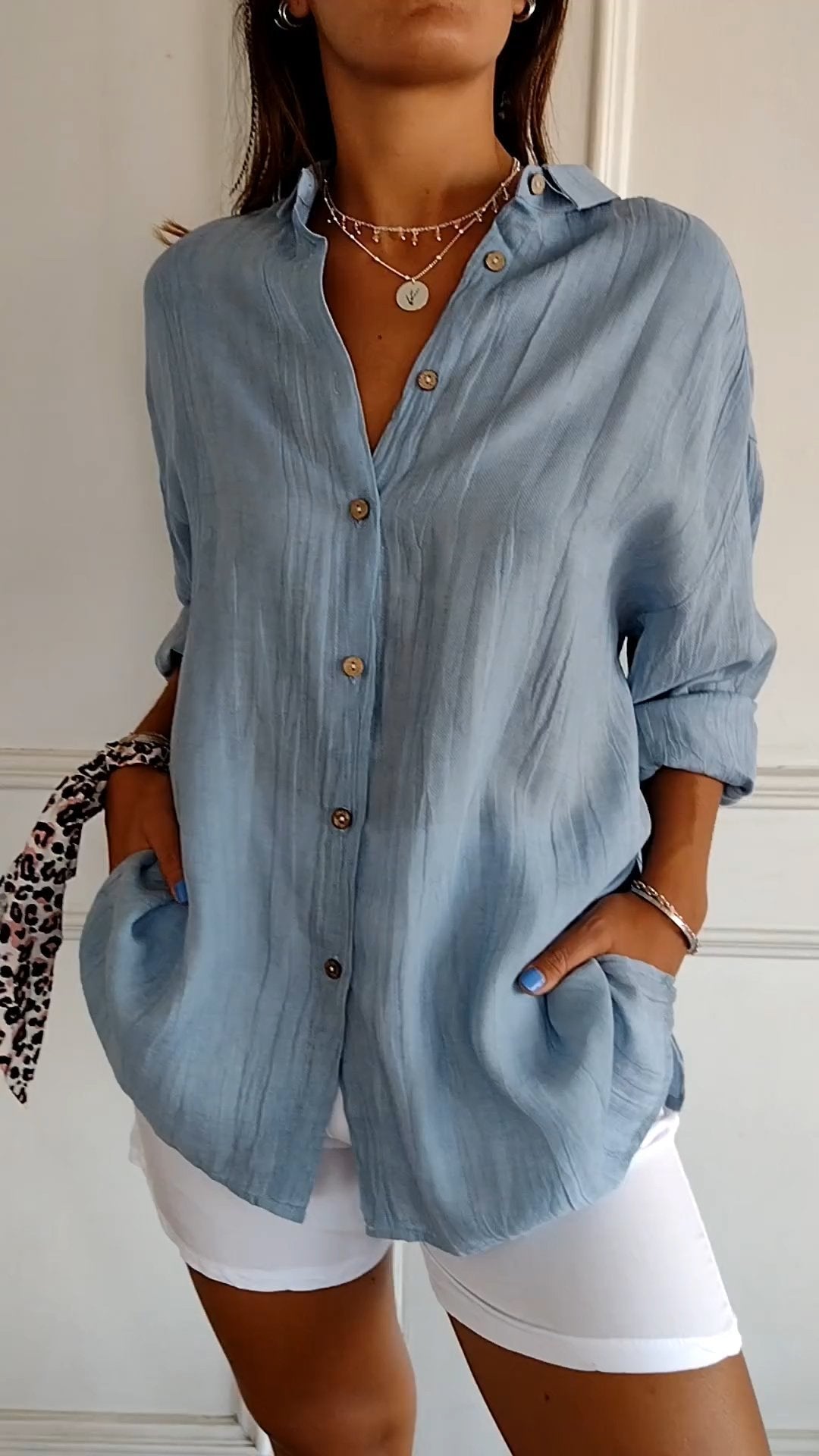 C&G™ | Elegant Pleated Style Shirt