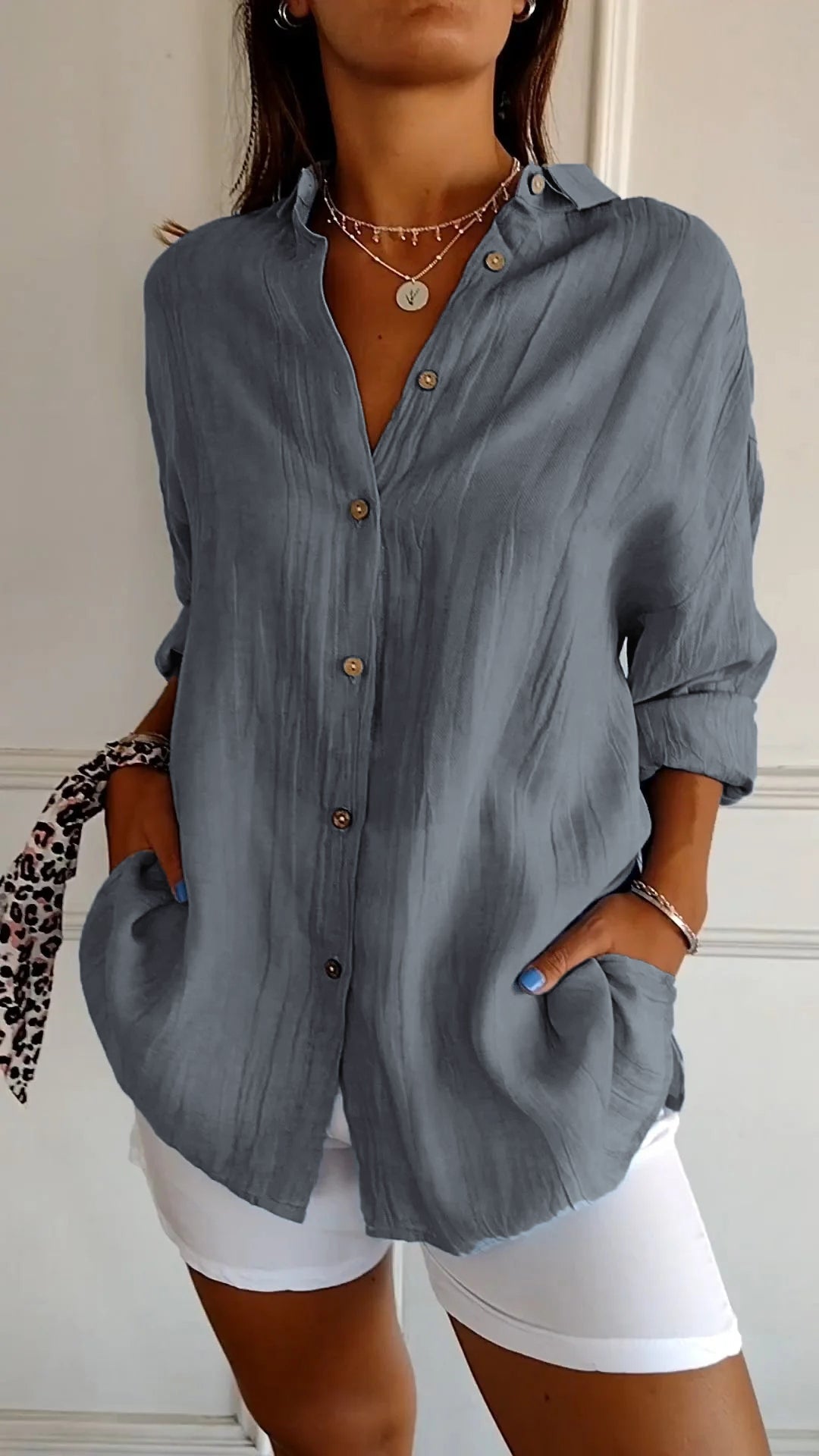 C&G™ | Elegant Pleated Style Shirt