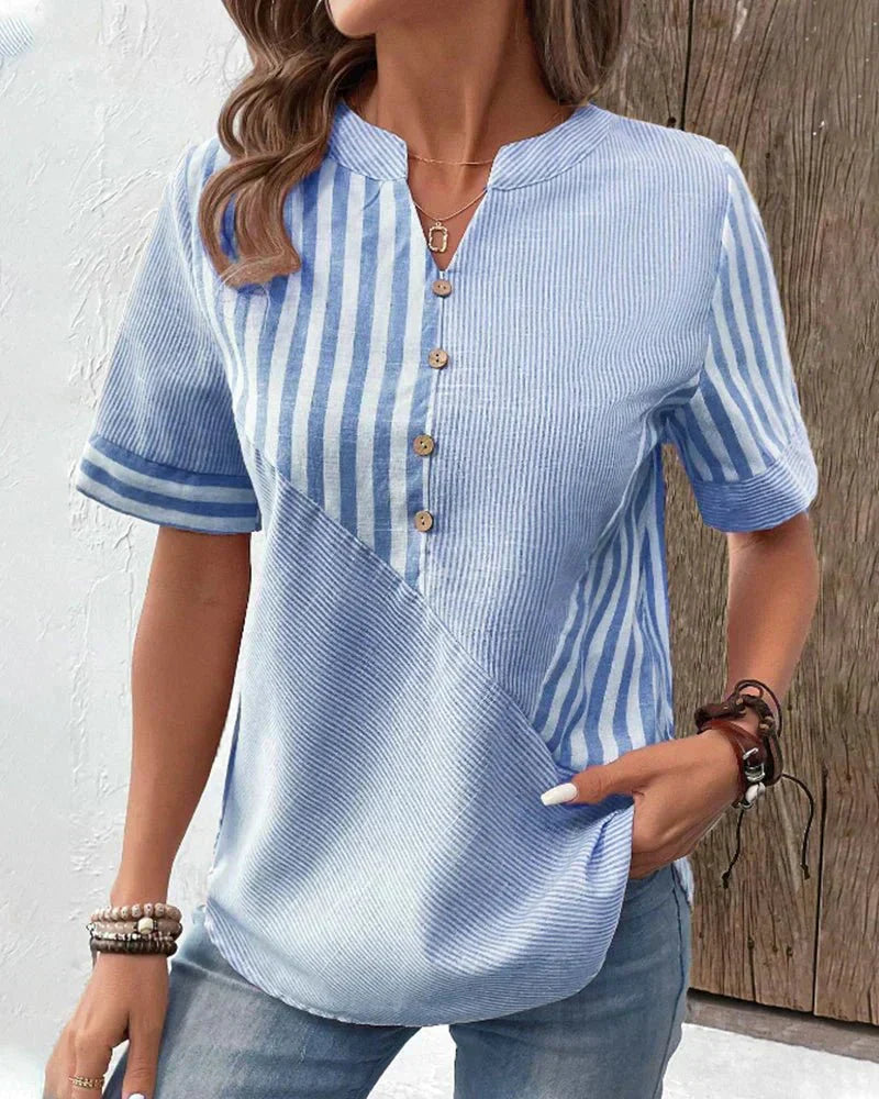 C&G™| Soft Striped Blouse