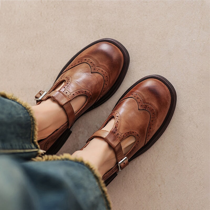 C&G™| Risla Leather Mary Janes