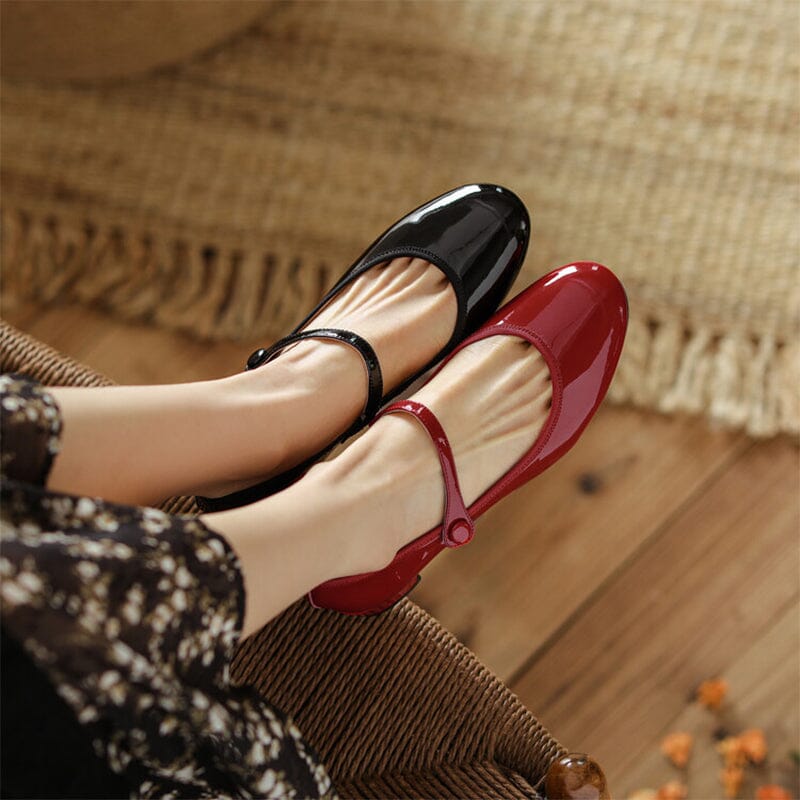 C&G™| Livy Leather Mary Janes