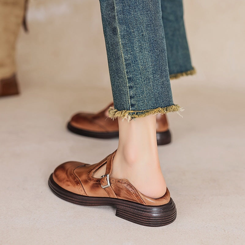 C&G™| Risla Leather Mary Janes