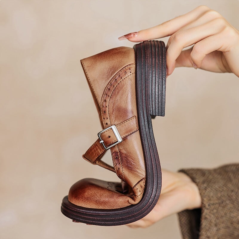 C&G™| Risla Leather Mary Janes