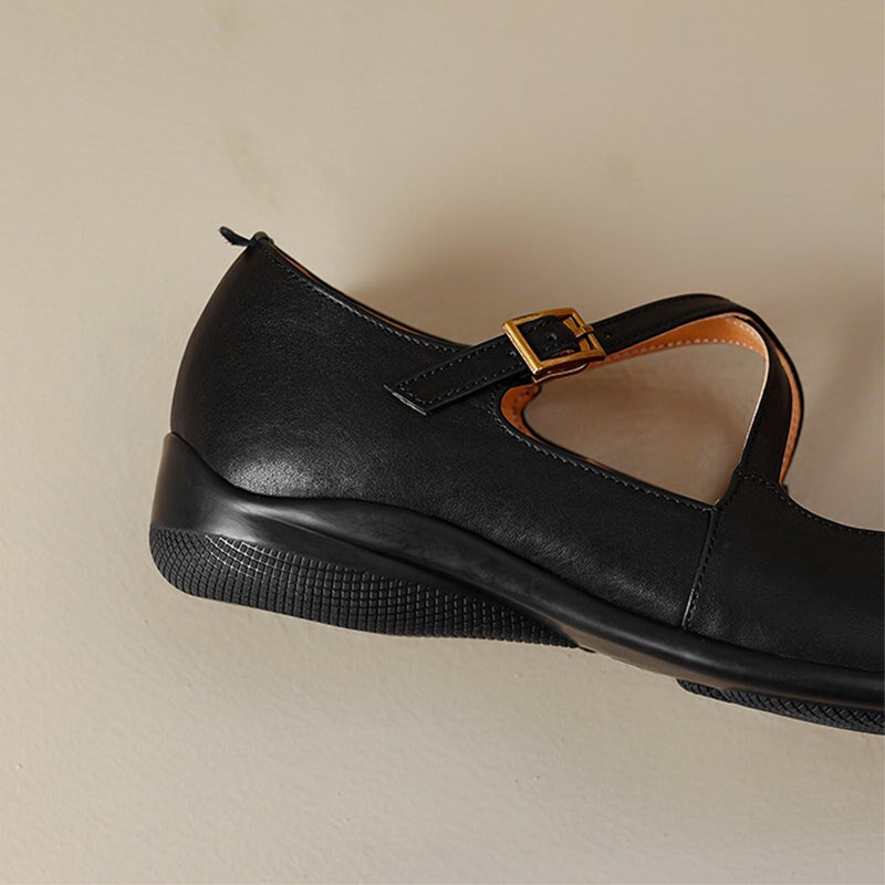 C&G™| Edith Leather Mary Janes