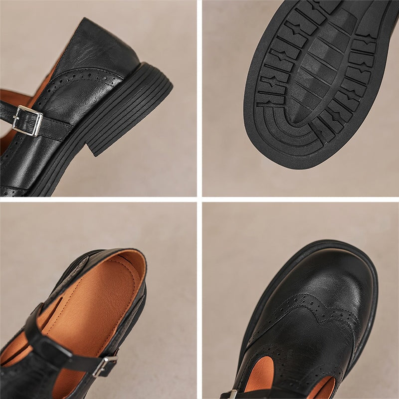 C&G™| Risla Leather Mary Janes