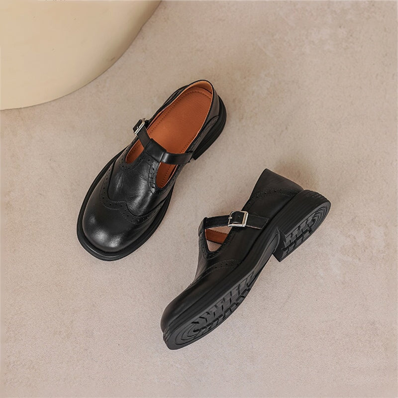C&G™| Risla Leather Mary Janes