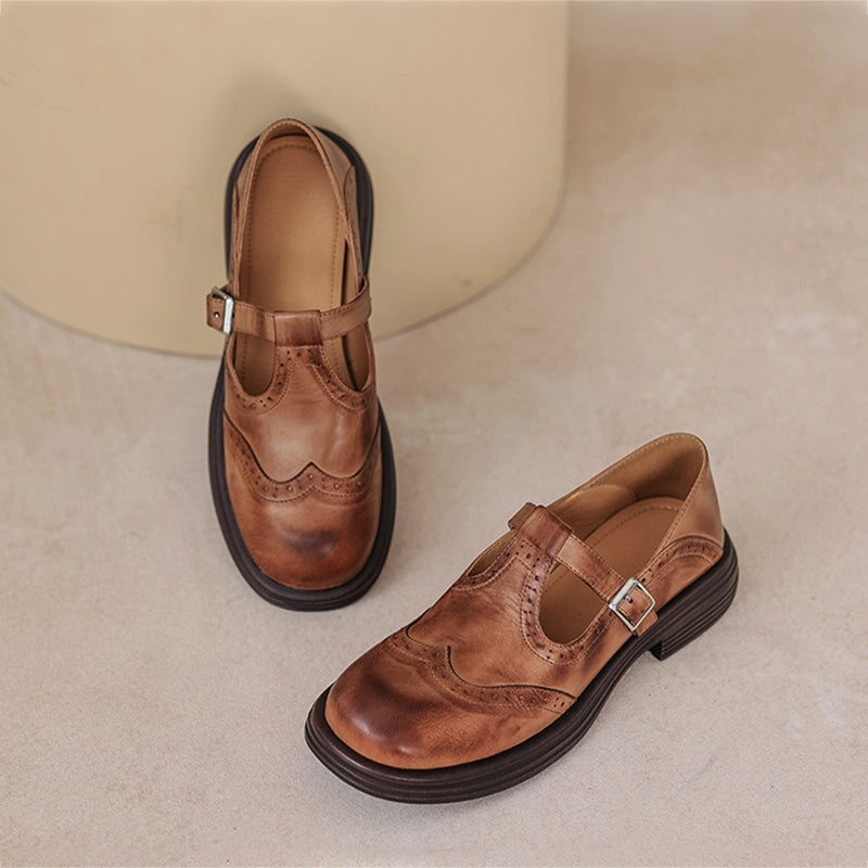 C&G™| Risla Leather Mary Janes