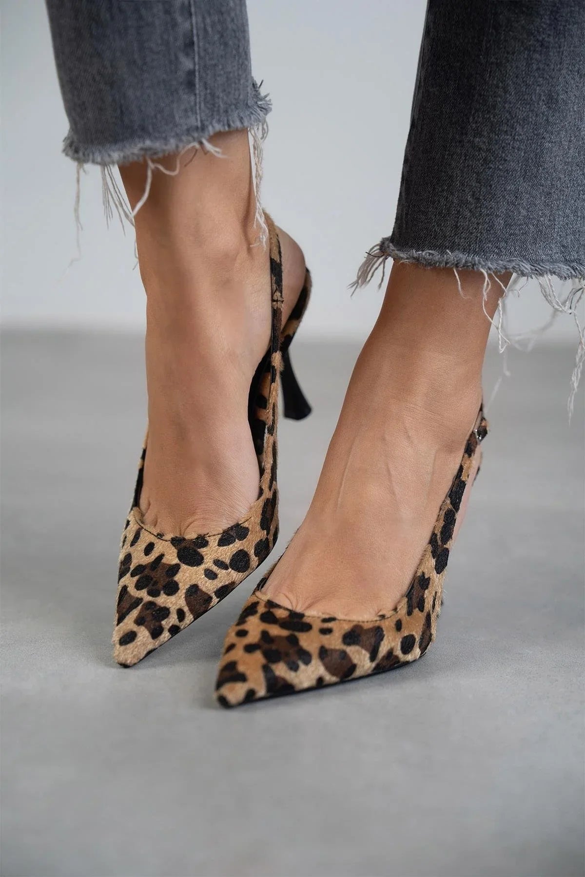 C&G™ | Leopard Slingback Heels