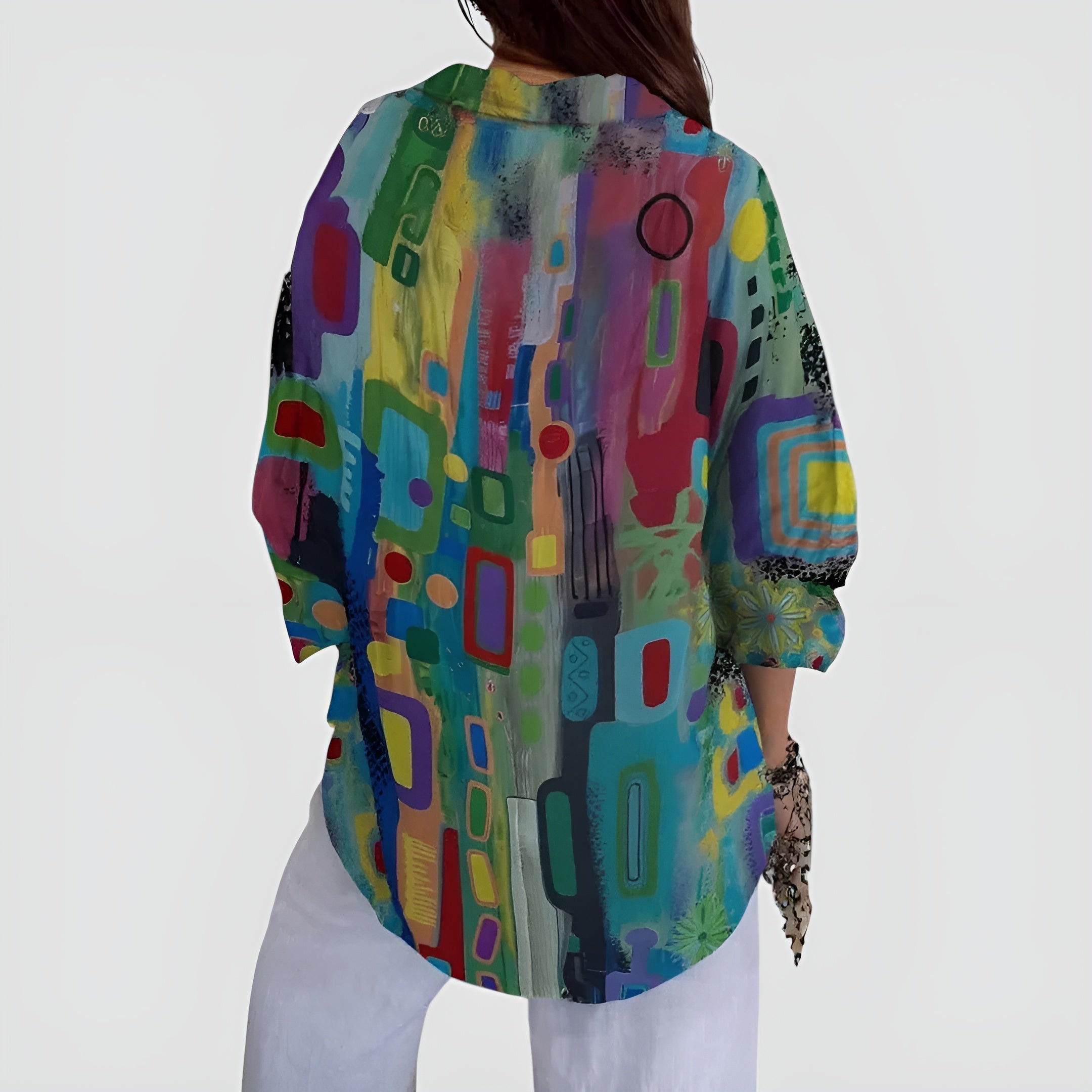 C&G™| Ava Blouse With Geometric Pattern