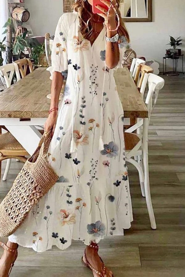C&G™ | Effortless Floral Maxi Dress