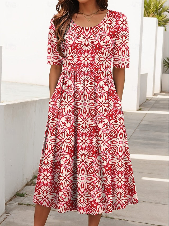 C&G™| Floral Breezy Midi Dress